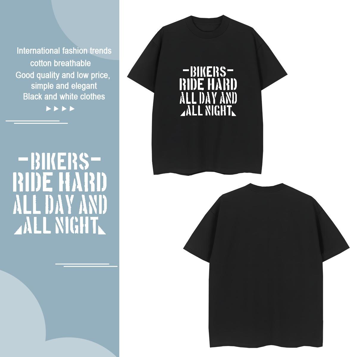 Brand Bikers Ride T-Shirts Street Wear Tshirts 230g 100% Cotton Designer Fashion Breathable Soft Custom Print Oversized Clothes