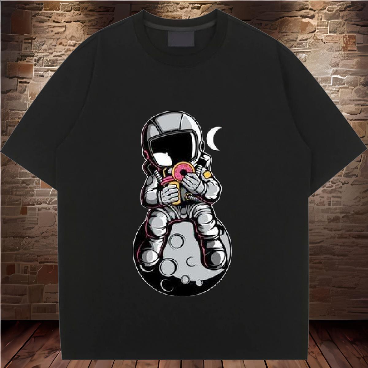 High quality Couples T Shirts 230g Pure Cotton universe Casual T-Shirts Comfortable Floral Print Clothes