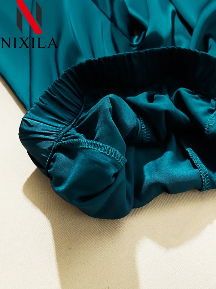 in Summer Satin Womens Pants Elegant Fashion Streetwear Women Loose Classic High Waist Female Clothing Cargo Pants Women 240822