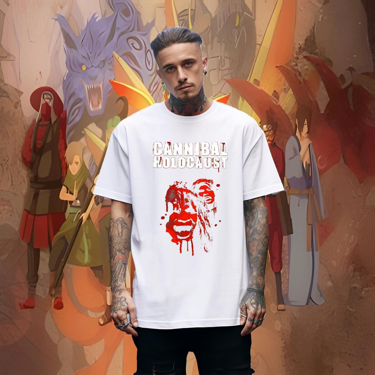 Custom Sport Men Tshirts scary O Neck Short Sleeves 230g Cotton Men T Shirts Comfortable Custom Anime Tops Shirt