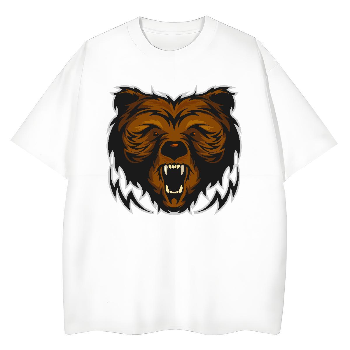 New Arrival Woman T Shirts Breathable Crew Neck 230g Pure Cotton Tshirt for Man Woman Customized Print bear Outdoor Soft Tees Shirts
