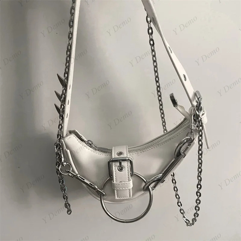 Y Demo Punk Rivet Handbag Gothic Rock Metal Buckle Spark Womens Shoulder Bag Ten Font Mini 240821