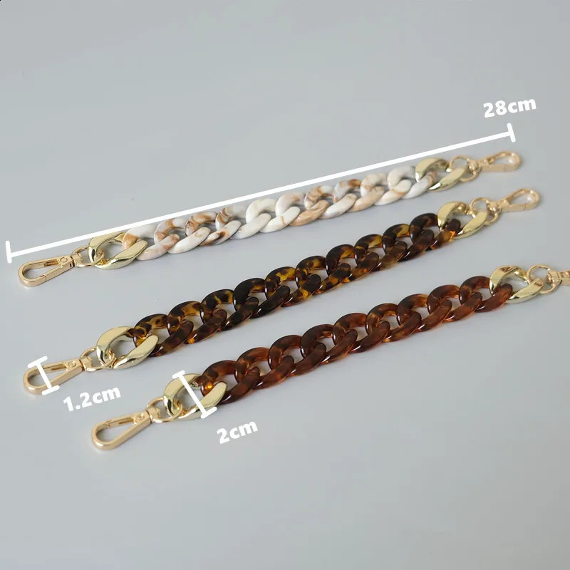 Woman Bag Accessory Detachable Parts Replacement Chain White Beige Resin Phone Strap Women Acrylic Shoulder Chain 240821