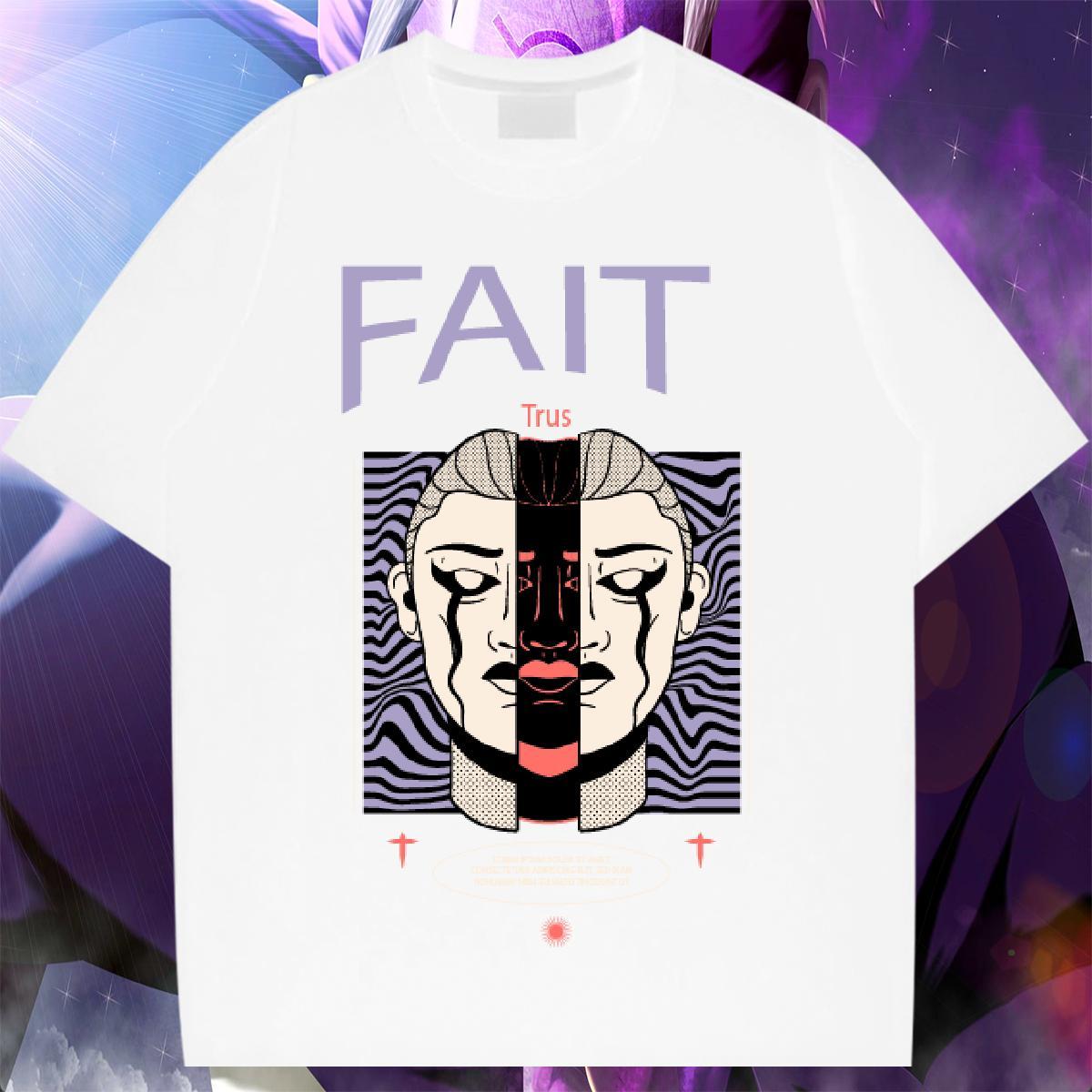 Brand Couples T Shirts Beach 230g 100% Cotton Plus Size Custom O Neck Short Sleeves Western style T-Shirts 2024 Tops