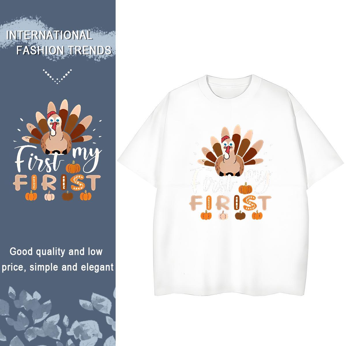 Nice Couples T Shirts 230g Cotton letter Casual Sport Woman T Shirts Crew Neck Cartoon Print Tops