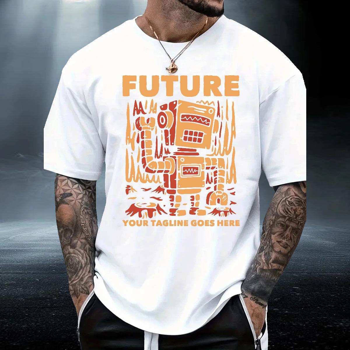 Free Shipping Mens Tshirts Casual 230g 100% Cotton Customized O Neck Short Sleeves letter T-Shirts 2024 Top Tees