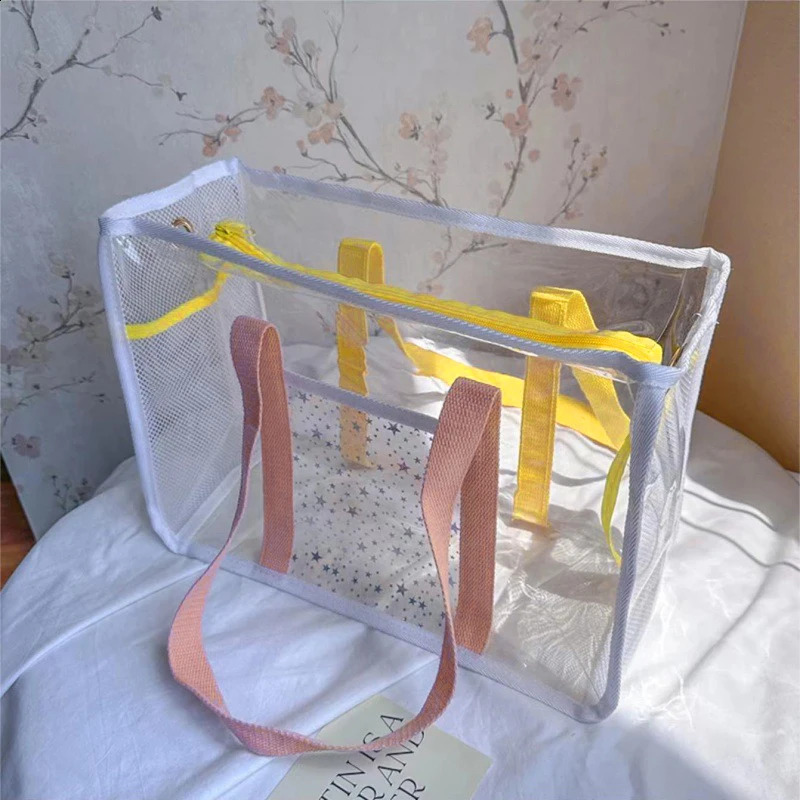 New Free Shipping Designer Bag Korean Version Instagram Large Capacity Beach Shoulder Portable Travel PVC Waterproof Mom Washing Fiess Swimming Bag