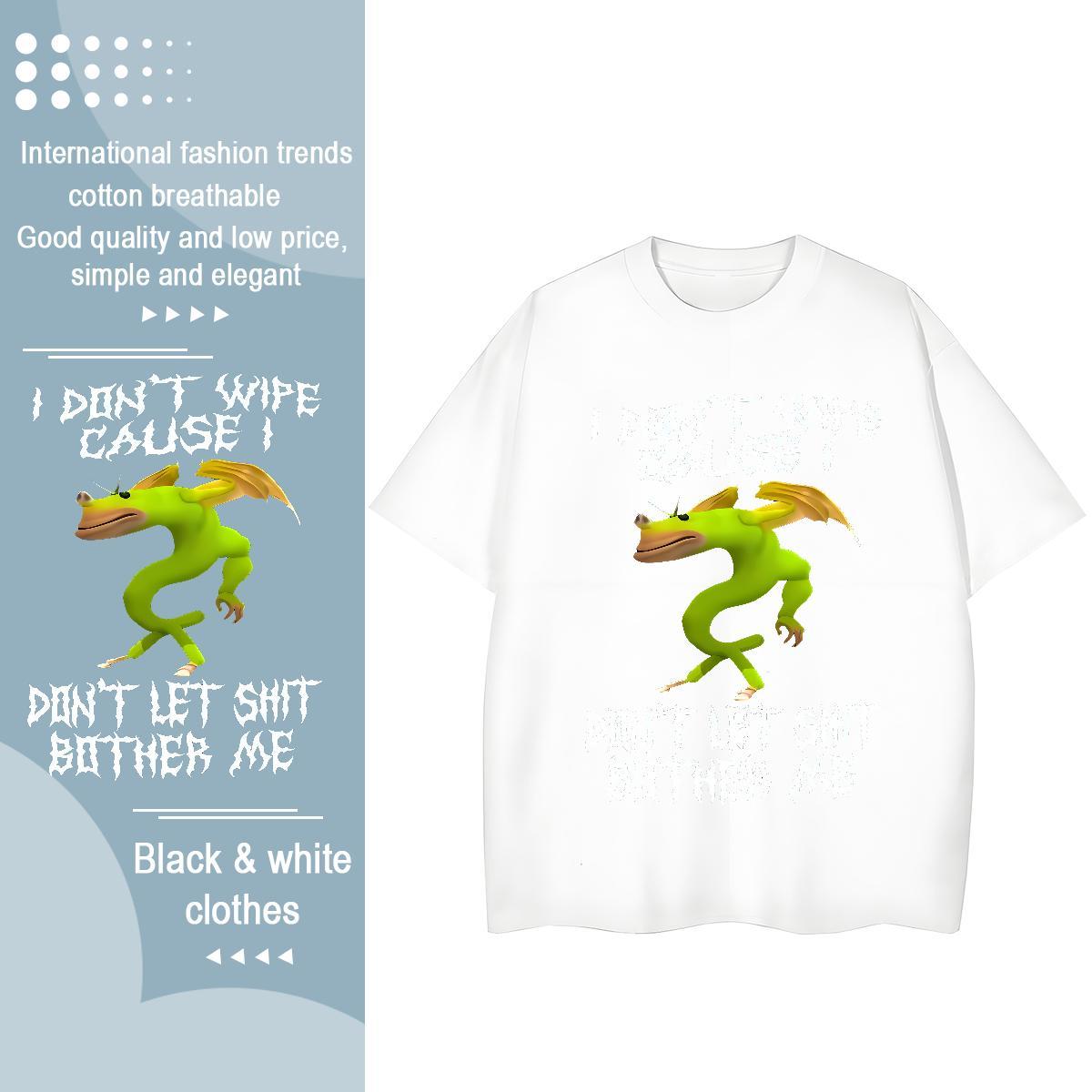 Popular T-Shirts for Men frog O-Neck Short Sleeve Home Outdoor DIY Logo Oversized 100% Cotton 230g Couples T Shirts Designer Tees