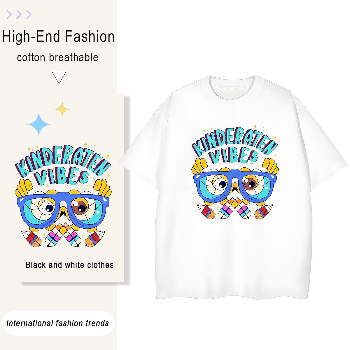 High quality Women Tees 100% Cotton 230g letter Beach T Shirt For Woman Breathable Short Sleeve Graphic Tshirts