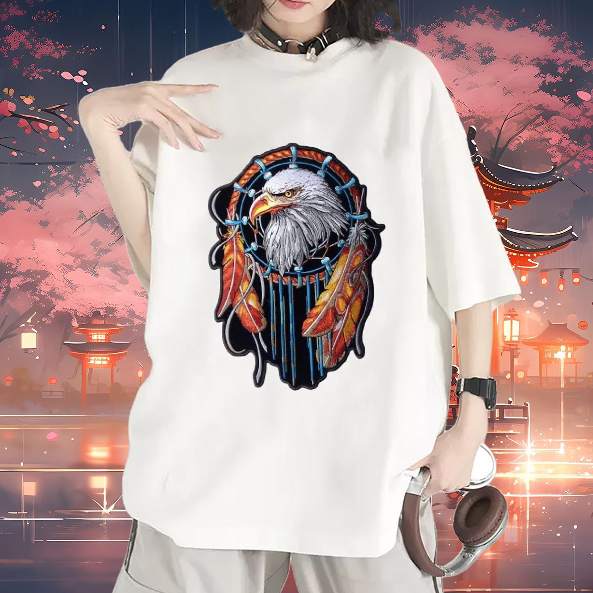 TOP Quality T-Shirts Breathable Short Sleeve 100% Cotton 230g Tshirt for Man Woman Black White eagle Beach Soft Tops Shirt