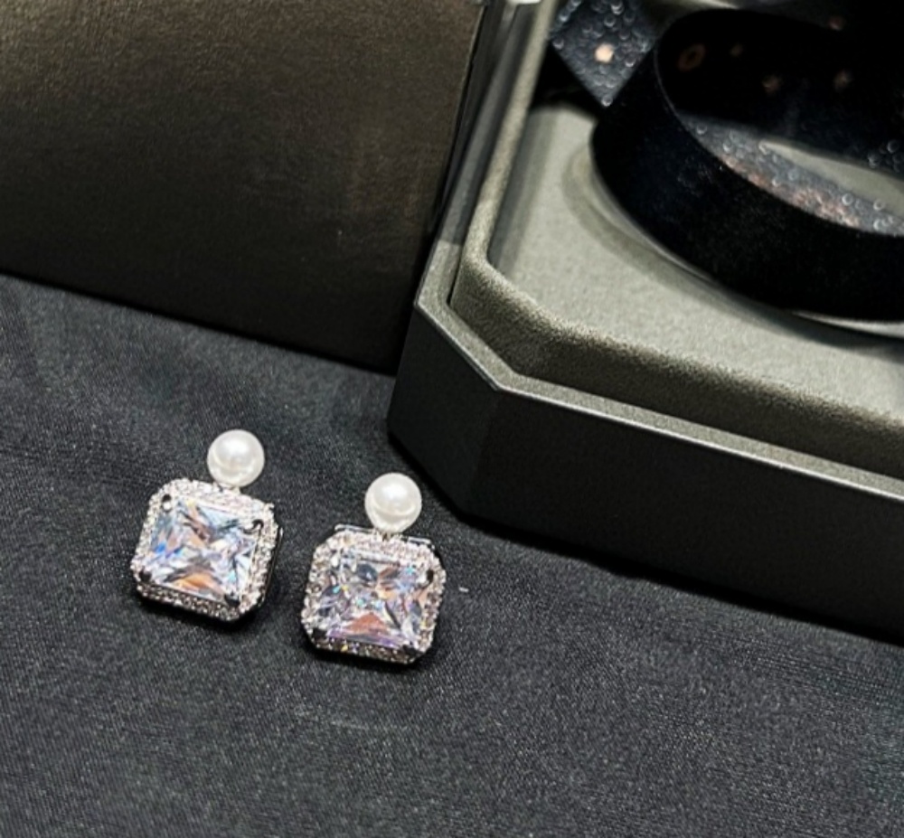 Blue Red white Plated 925 Silver Luxury Brand Designers Letters Stud Geometric Famous Women Round Earring Wedding Party eardrop Lucky Necklace H260202