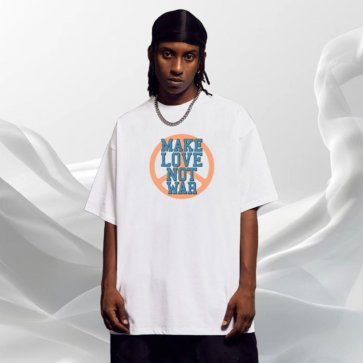 Loose Men Tops Tees Street Wear 230g Cotton Custom Print Plus Size Breathable Crew Neck letter T-Shirts for Men Fashion Design Clothes