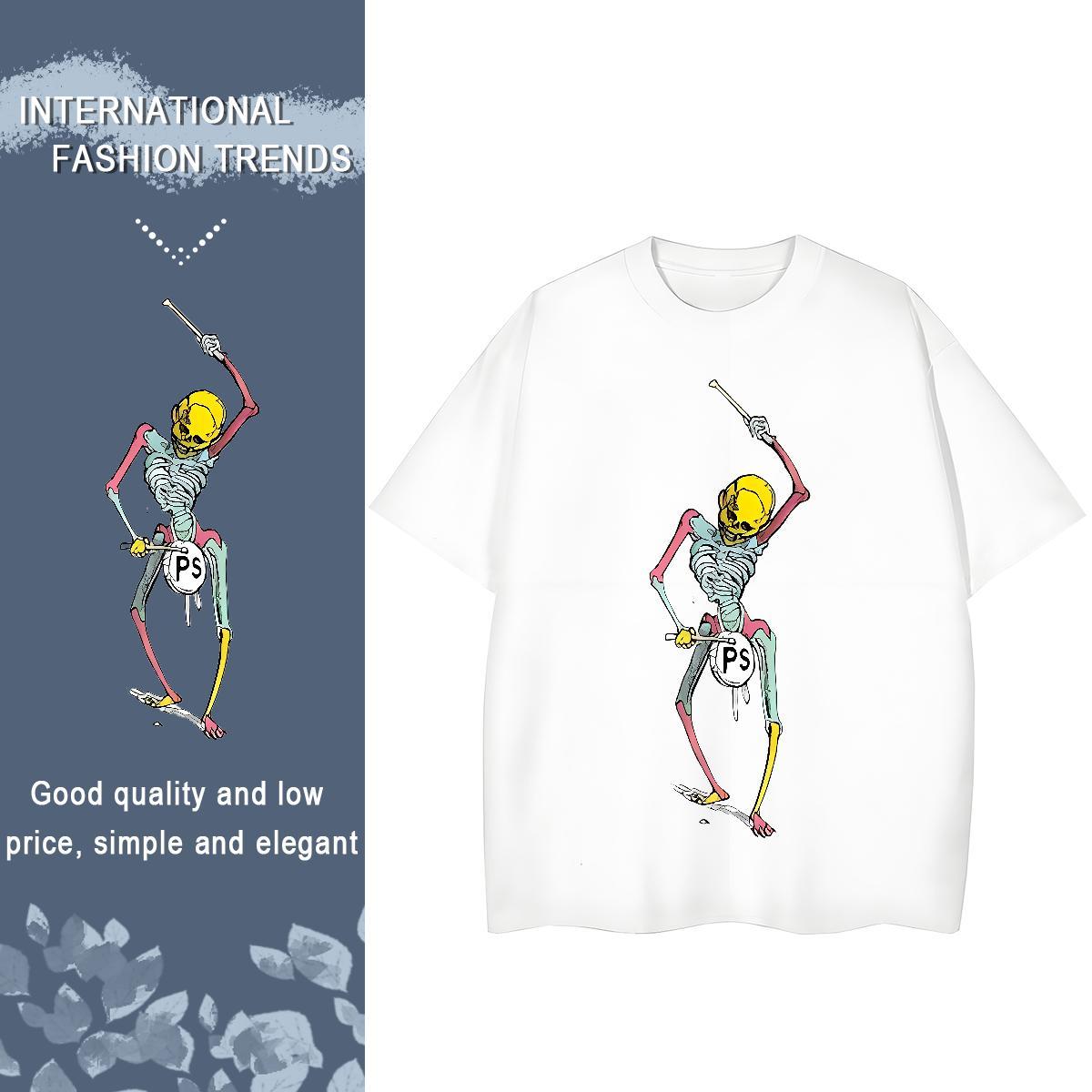 Custom T shirt 100% Cotton 230g Breathable Crew Neck Hip Hop halloween Lady T shirt Free Shipping Floral Print Tees Shirts
