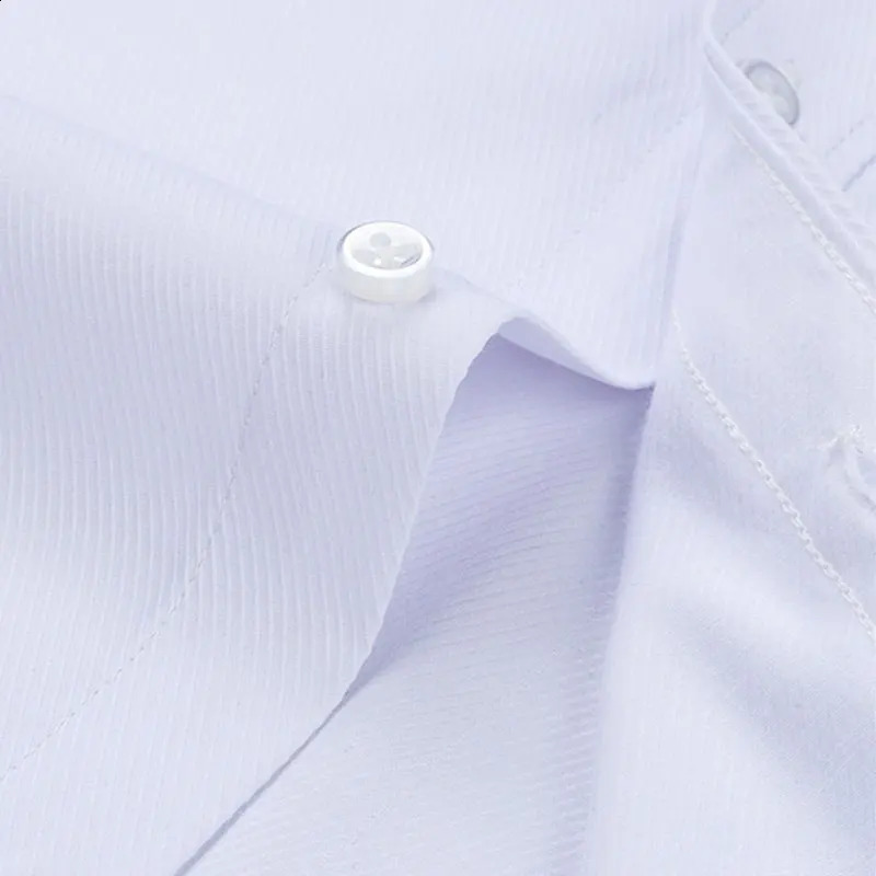 Mens long-sleeved shirt tooling Business casual no-iron top plain high-quality spring and summer slim comfortable fashion 240822
