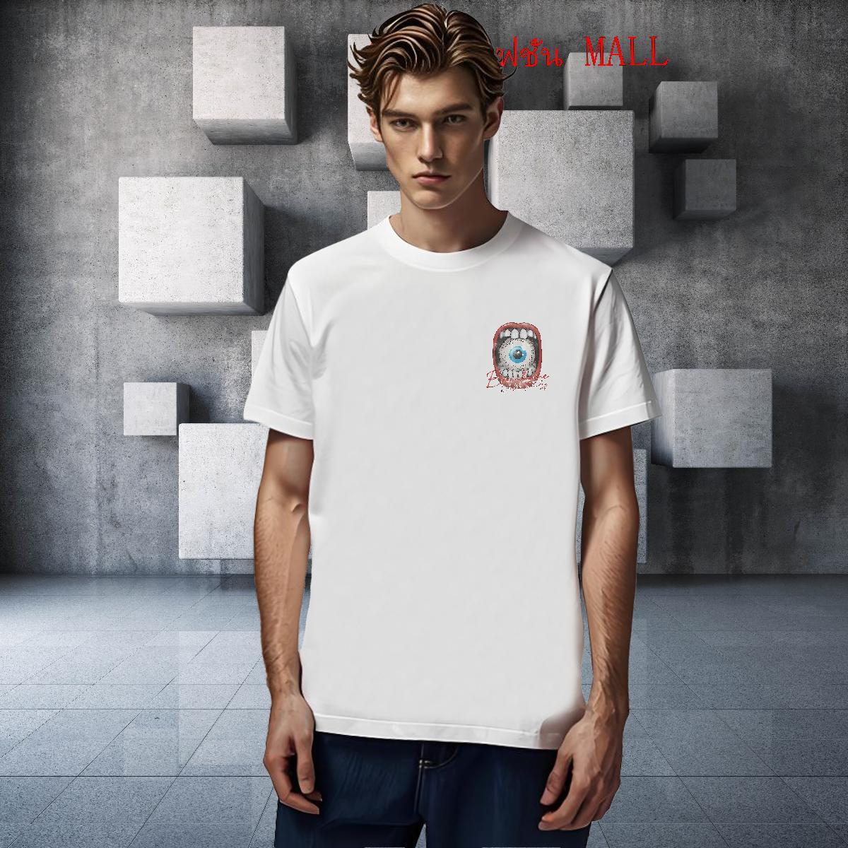 Loose eyeball T shirt Outdoor Tshirts 230g Pure Cotton Classic Casual Crew Neck Breathable Cartoon Printing L-4XL Tees