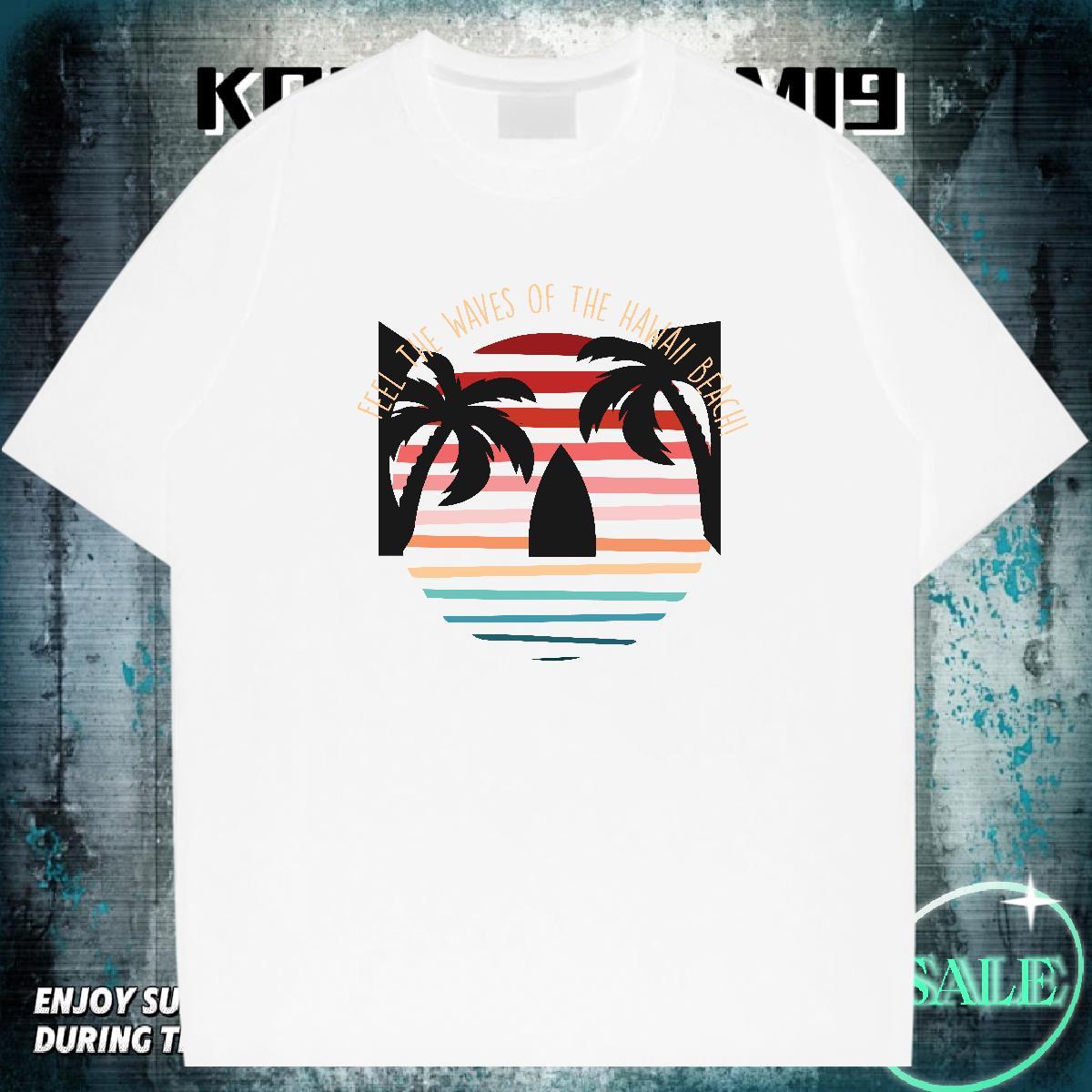 Loose Fit Couples T Shirts Casual Daily Wear 230g Pure Cotton DIY Breathable Short Sleeve beach T Shirts Men New Arrival Clothes