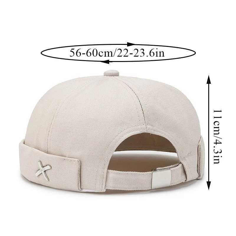 Retro dome hat cotton velvet free skull hat suitable for women adjustable hat Beanies Street portable Docker hat hip-hop hat W240821