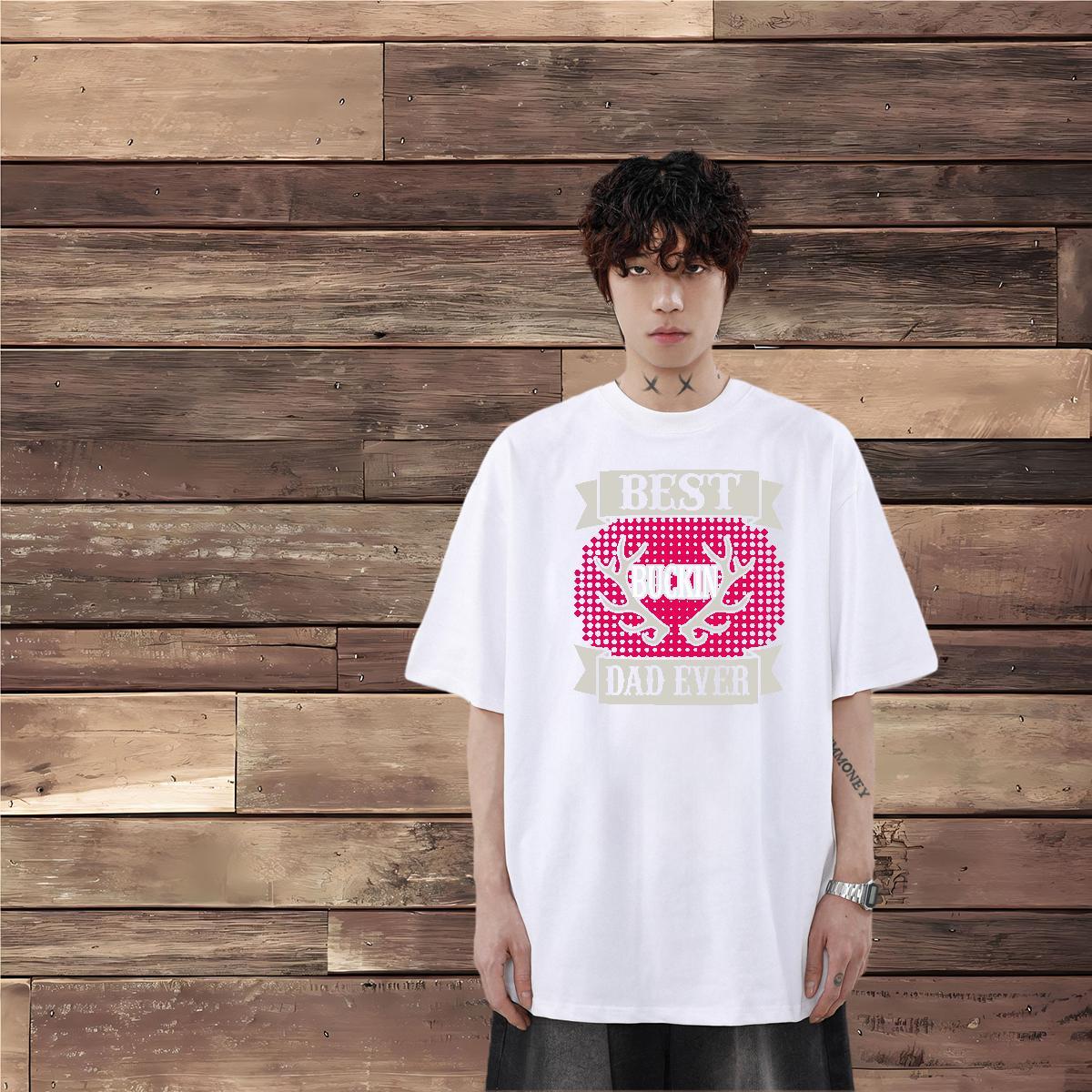 Classic Casual Sport Men Tshirts letter Breathable 230g Cotton T Shirt For Man Soft Cartoon Printing L-4XL Clothes