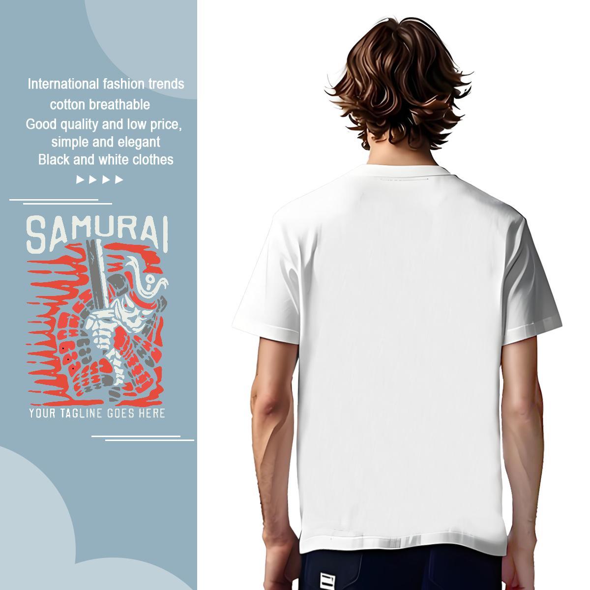 Loose monogram T Shirts Men Sports Casual Men Clothes T-Shirt 230g Cotton 2024 DIY O-Neck Short Sleeve Custom Big Size Tops