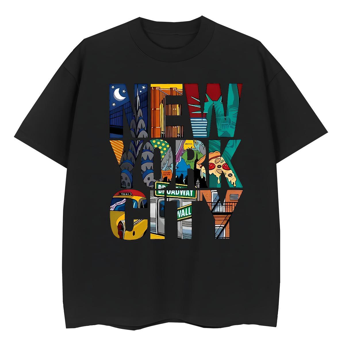 Soft Woman Tshirt 230g Cotton New York Casual Woman T Shirts O Neck Short Sleeves Custom Print Plus Size Clothes