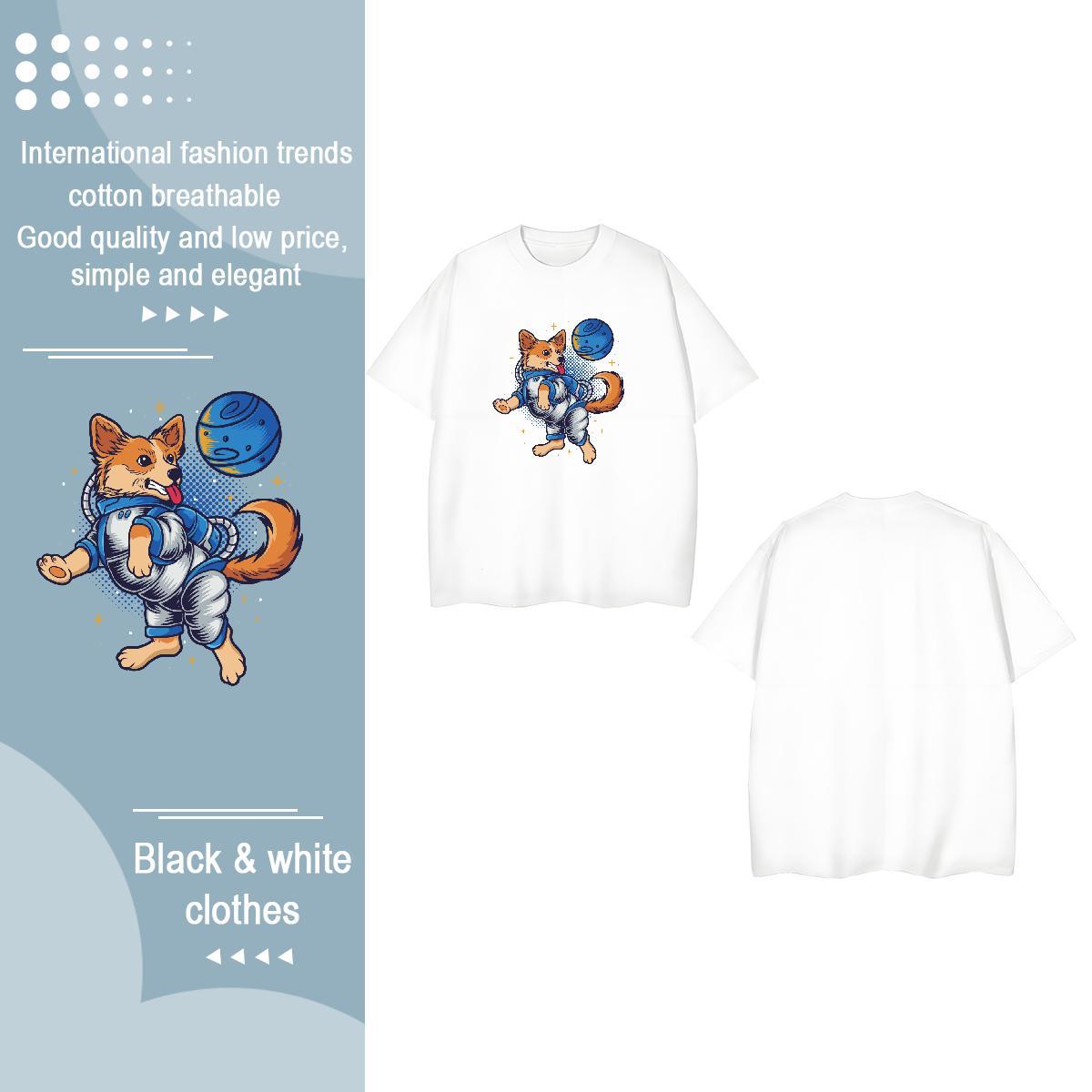 Designer T shirt Breathable 230g Pure Cotton Unisex Tshirts Custom Print Oversized dog Sports Street Wear Designer Nice Tees