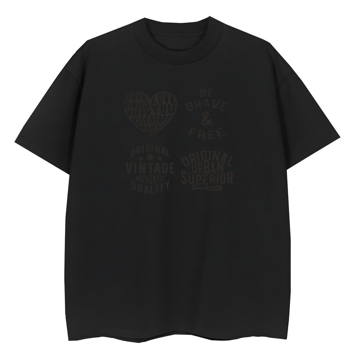 Loose fit Unisex Tshirts 230g 100% Cotton letter Spring Summer T Shirt For Woman Comfortable DIY Logo Clothings