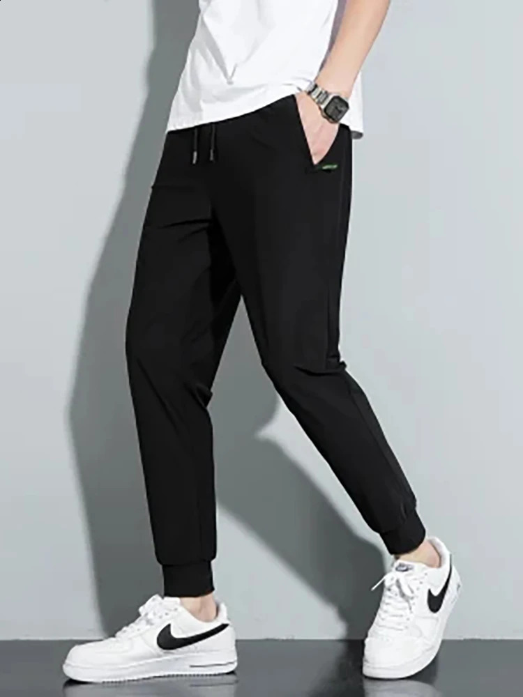 Summer Casual Sweatpants Quick-drying Sports Trousers Male Mesh Breathable Trackpants Big Size 6xl 7xl 8xl 9xl Men Joggers Pants 240822
