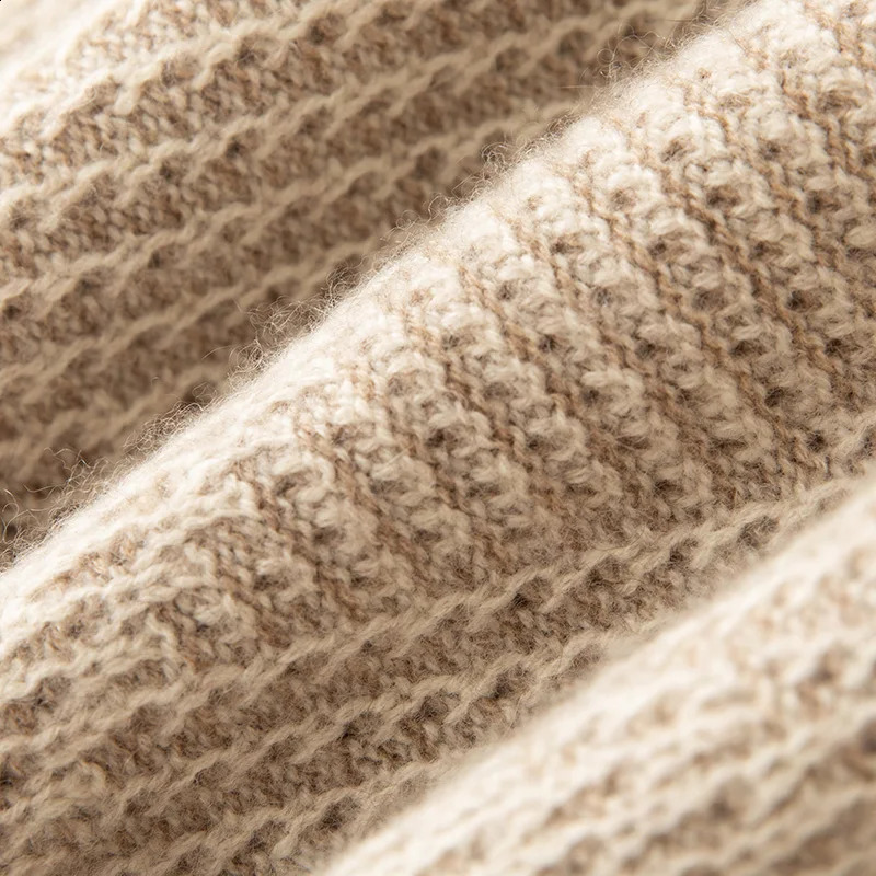 AutumnWinter Collection 100% Cashmere Mens Seven Needle Thickened Half High Neck Two Color Casual Sweater 240821
