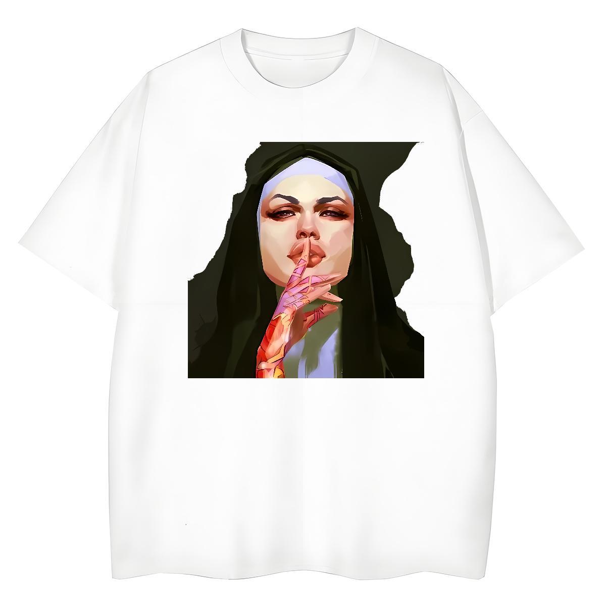 Soft Lady T shirt 230g Pure Cotton nun Spring Summer T-Shirts Short Sleeve O-Neck Customized Print Tshirts