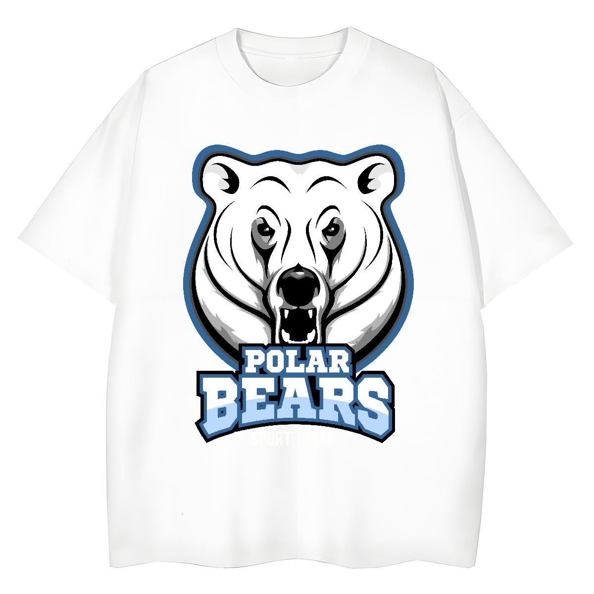 TOP Quality bear T shirt Street Wear Tshirts 100% Cotton 230g New Arrival Pure Cotton Custom Print Plus Size Top Tees