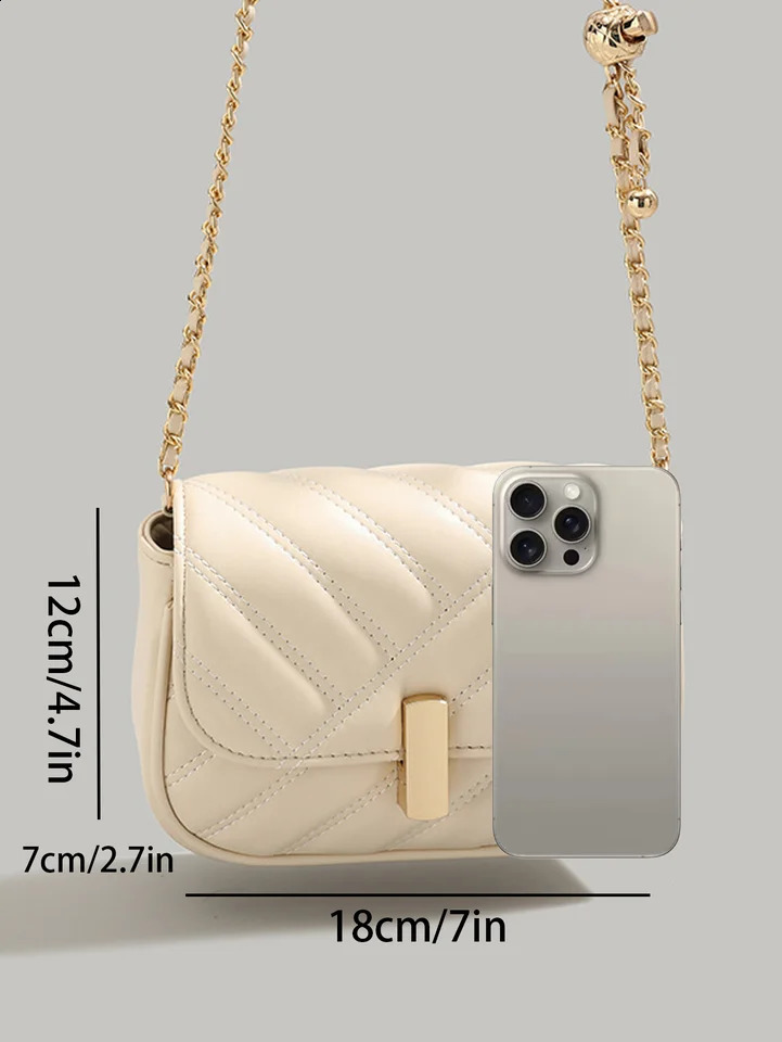 Womens 2024 niche texture embroidered chain bag crossbody underarm mini square 240821