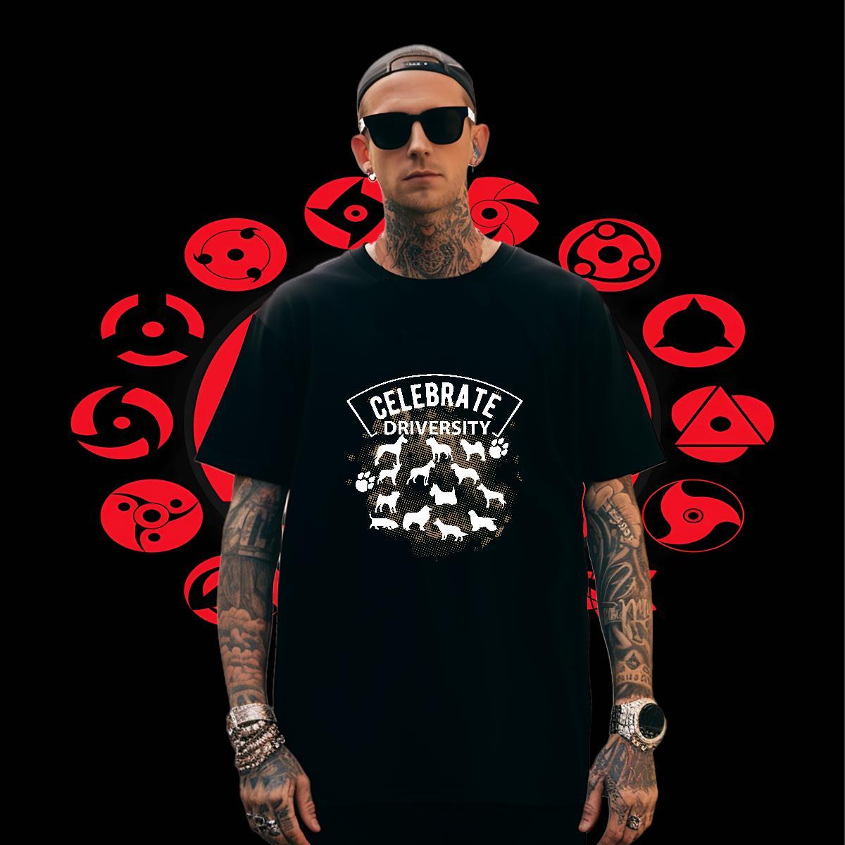 High Quality Men Tshirts Sport 100% Cotton 230g White Plus Size Breathable Celebrate driversity Men T Shirts Designer Fashion Top Tees