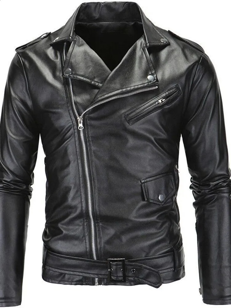 Spring and Autumn Fashion Solid Color Retro PU Leather Mens Casual Loose Comfortable Large Size High Quality Jacket 240822
