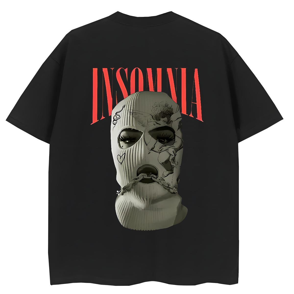 2024 New Sport Men Clothes T-Shirt Masked man Breathable Short Sleeve 230g Cotton Men T Shirts High Quality Floral Print Tee Shirt