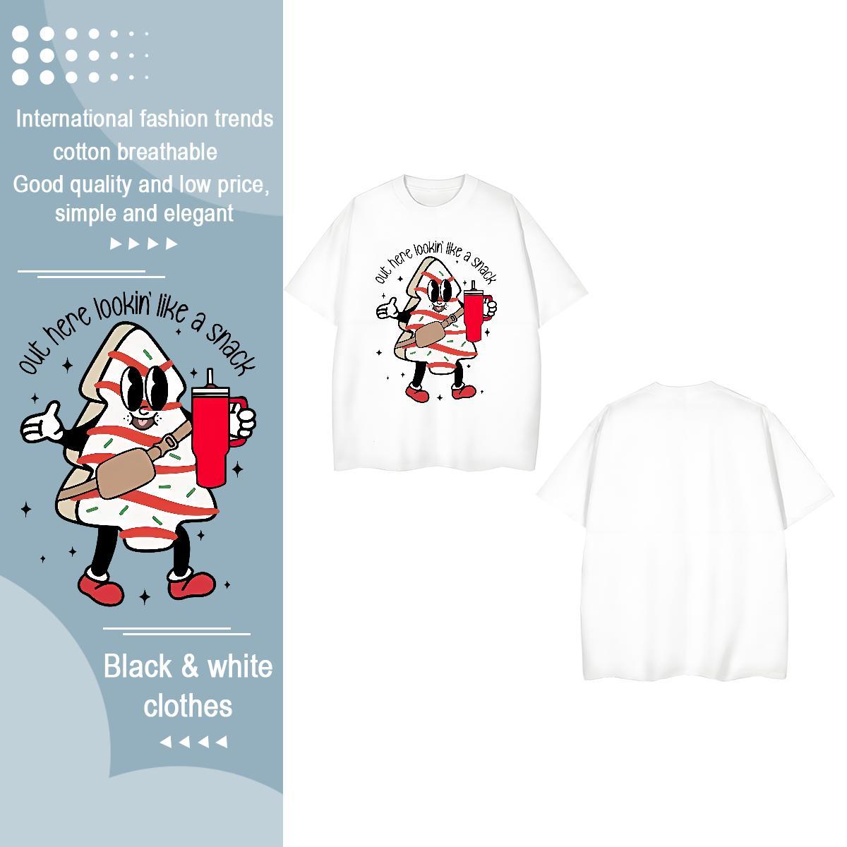 New T-Shirts Comfortable 230g Cotton Tshirt for Man Woman DIY Anime Printed cartoon Sport Nice Top Shirts