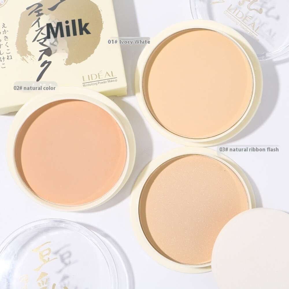 Fair Price White Cake Soy Milk Powder - Perfect for Student Makeup Setting and Skin Polishing
