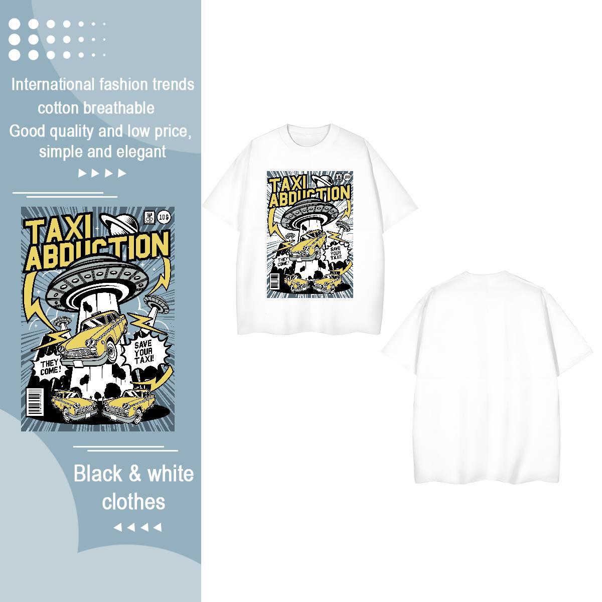 Fashion Casual Woman T Shirts Short sleeve Soft 230g Cotton Woman Tshirt DIY Anime ET Daily Outfit Popular Top Shirts