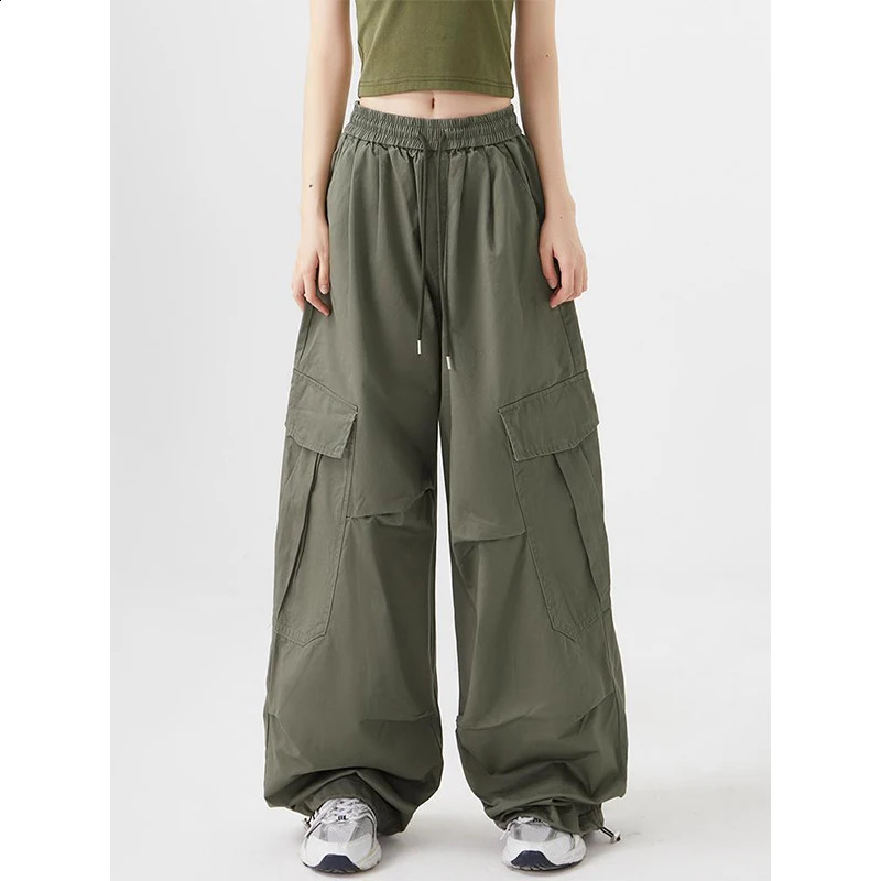 S-3Xl Y2K Cargo Pants Women Vintage Oversized Wide Leg Sweatpants Streetwear Harajuku Baggy Joggers High Waist Casual Trousers 240821