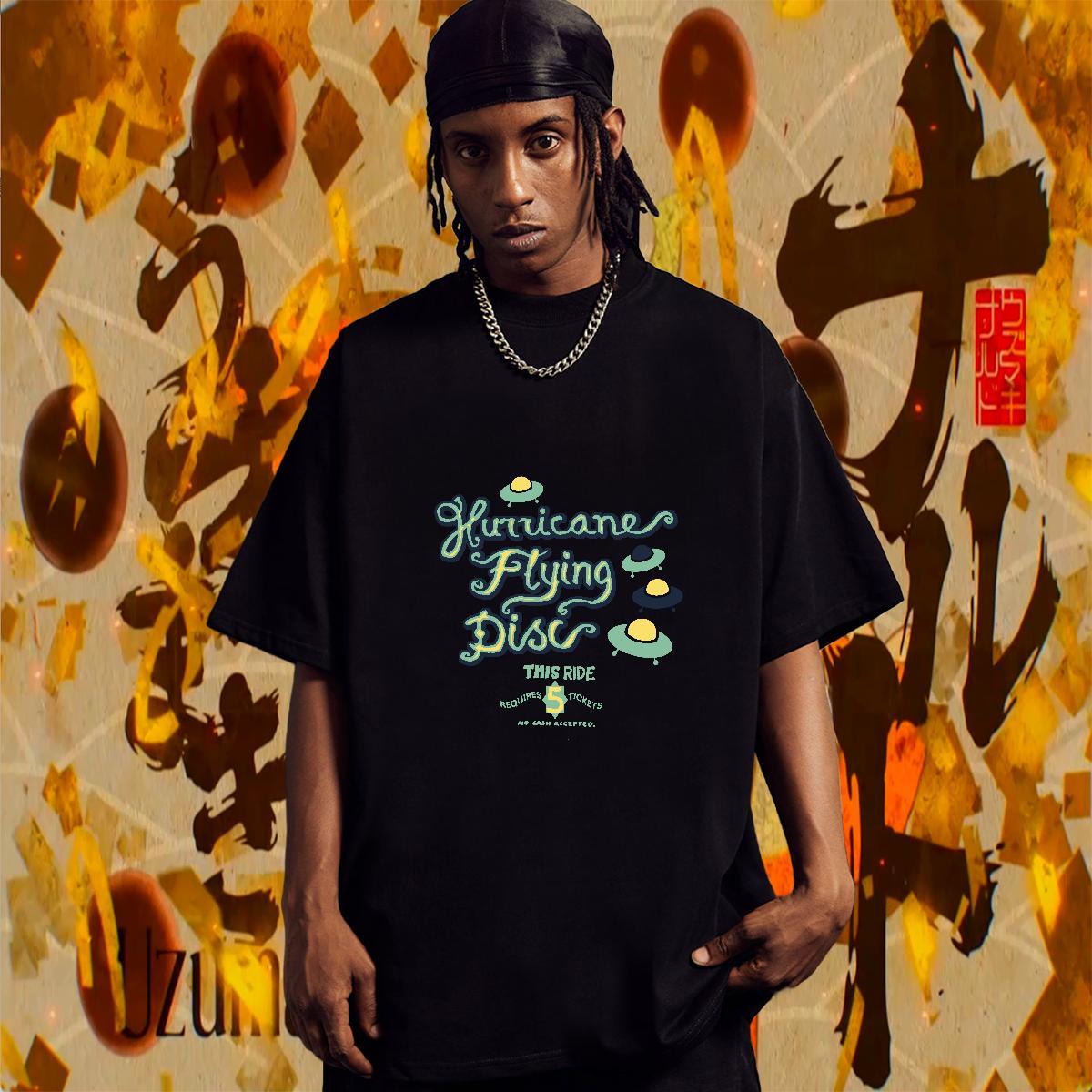 Soft Men Clothes T-Shirt Sports Casual 100% Cotton 230g DIY Anime O-Neck Short Sleeve letter Man T Shirts Designer Fashion Tees