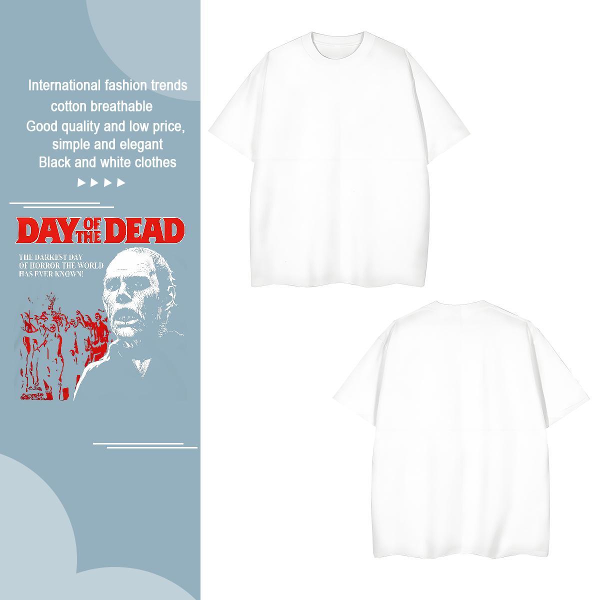 Stylist blood Men Tops Tees 230g 100% Cotton Man T Shirts Plus Size Cartoon Casual Daily Wear Breathable Short Sleeve Soft Tee Shirt