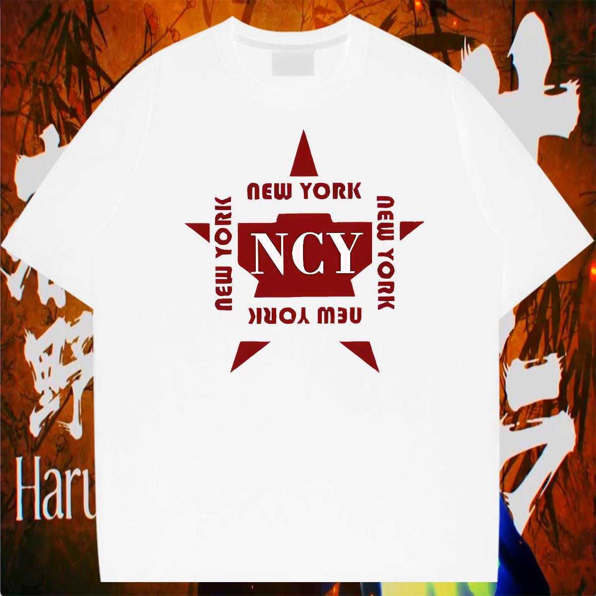 Fashion Casual Couples T Shirts New York Pure Cotton 230g 100% Cotton T-Shirts for Men Cool Design Plus Size Custom Tops Tees