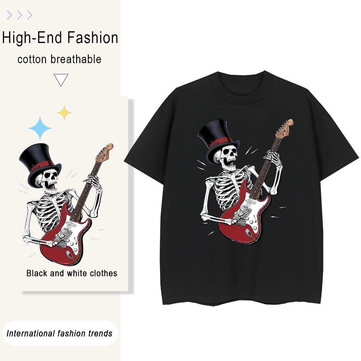 2024 Designer T-Shirts for Women 230g Pure Cotton Breathable Crew Neck Daily Outfit happy Couples T Shirts Female Cartoon Printing L-4XL Wear