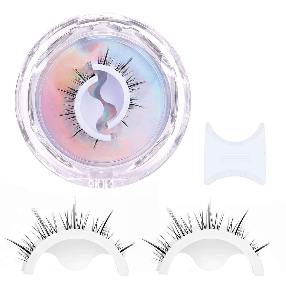 Non Adhesive Natural Simulation One-piece Paired False Eyelashes Reusabl Temperature Sensitive Self-adhesive Eyelashes Pestanas Autoadhesivas Wholesal