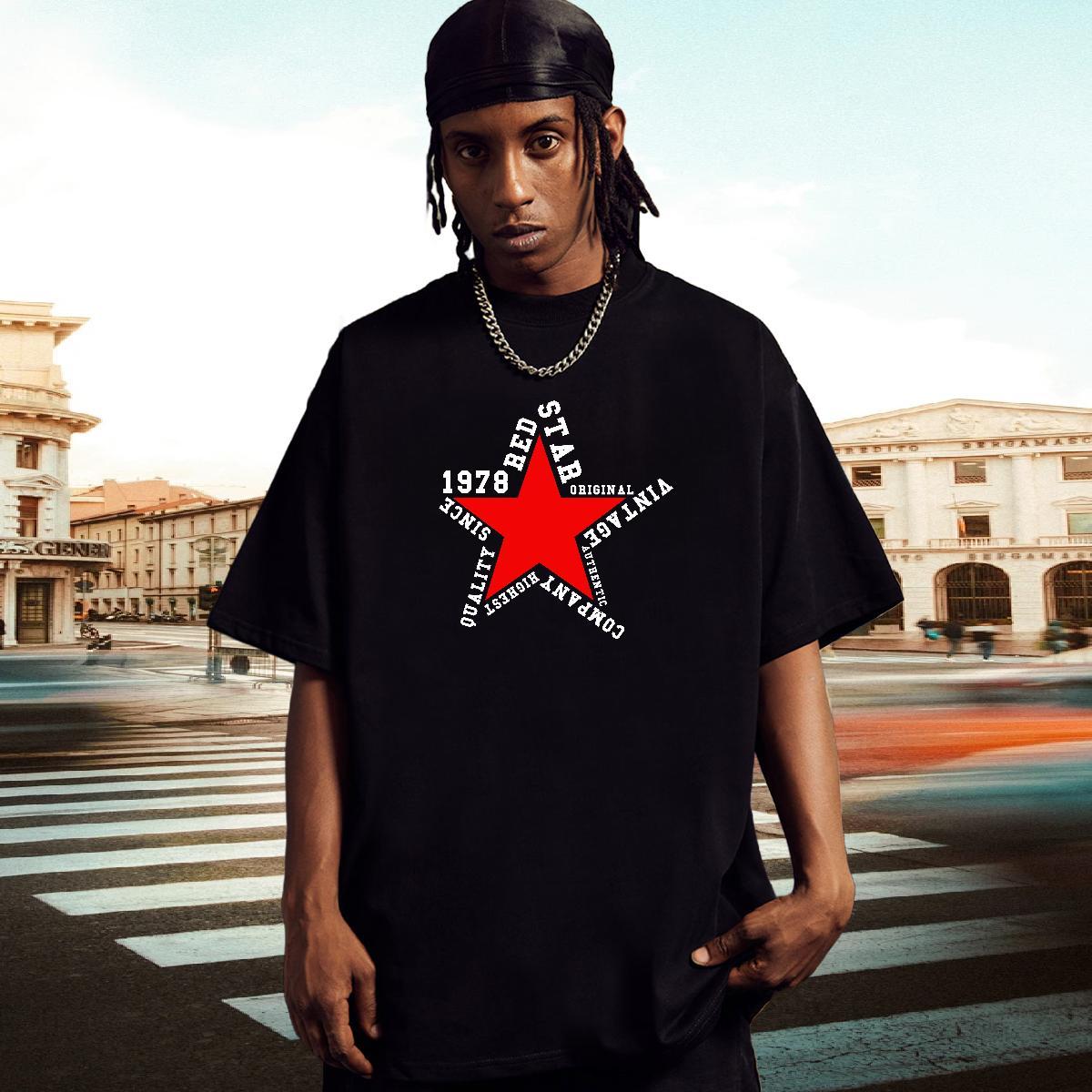 Loose Men Clothes T-Shirt Casual Beach 100% Cotton 230g Black White Short Sleeve Soft letter T-Shirts for Men Free Shipping Clothings