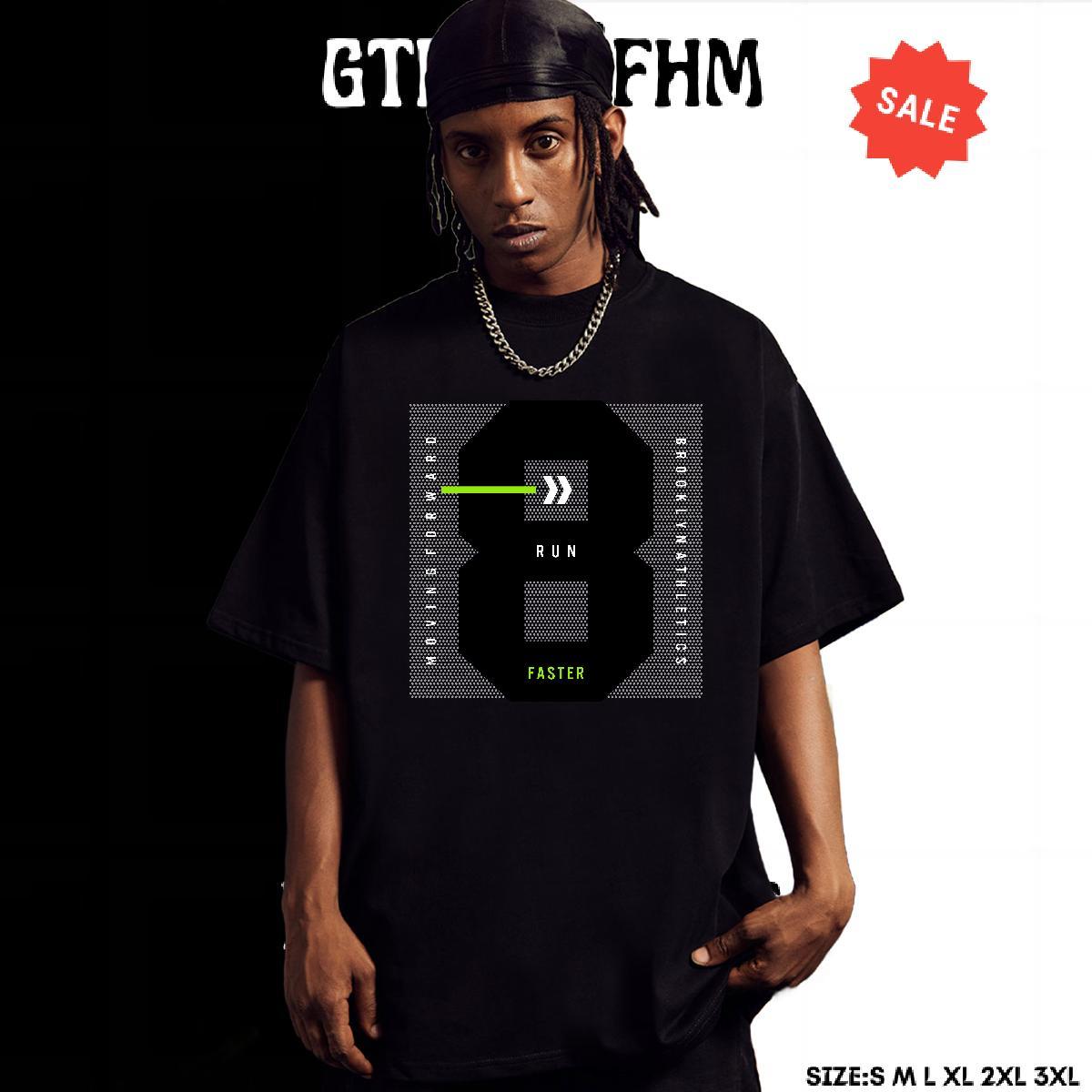 Cool Men Tshirts Summer Casual 230g Pure Cotton Cartoon Print Round Neck Short Sleeve letter T-Shirts for Men DIY Polos