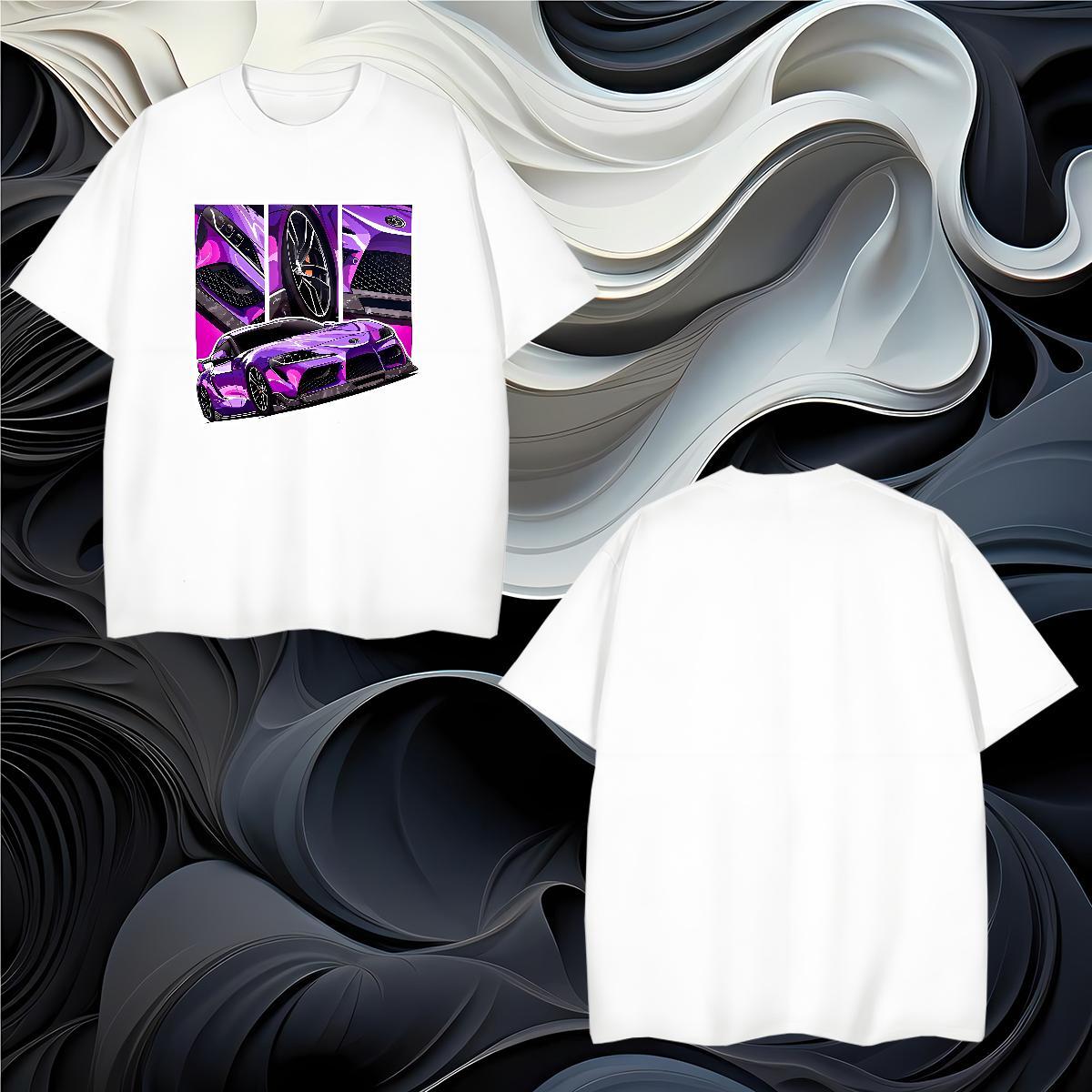 Wholesale car Man T Shirts Daily Outfit Men Clothes T-Shirt 230g Cotton DIY Customized Breathable Soft Customized Print Tops Shirt