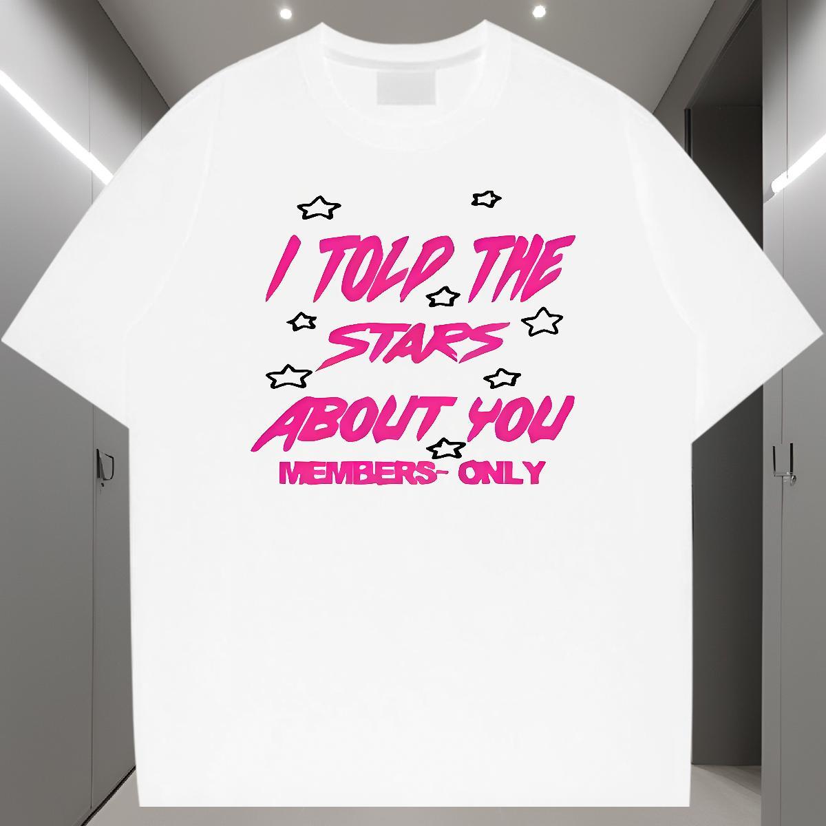 2024 New Beach Men Tees letter O Neck Short Sleeves 230g Cotton T-Shirts Classic Custom Anime Tshirts