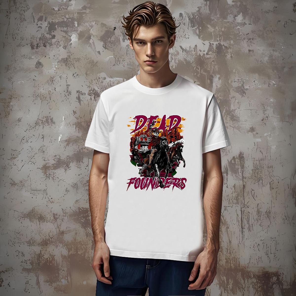 Loose horse riding T-Shirts Casual Daily Wear Mens Tshirts 100% Cotton 230g Factory Direct O-Neck Short Sleeve Custom Print Oversized Top Tees