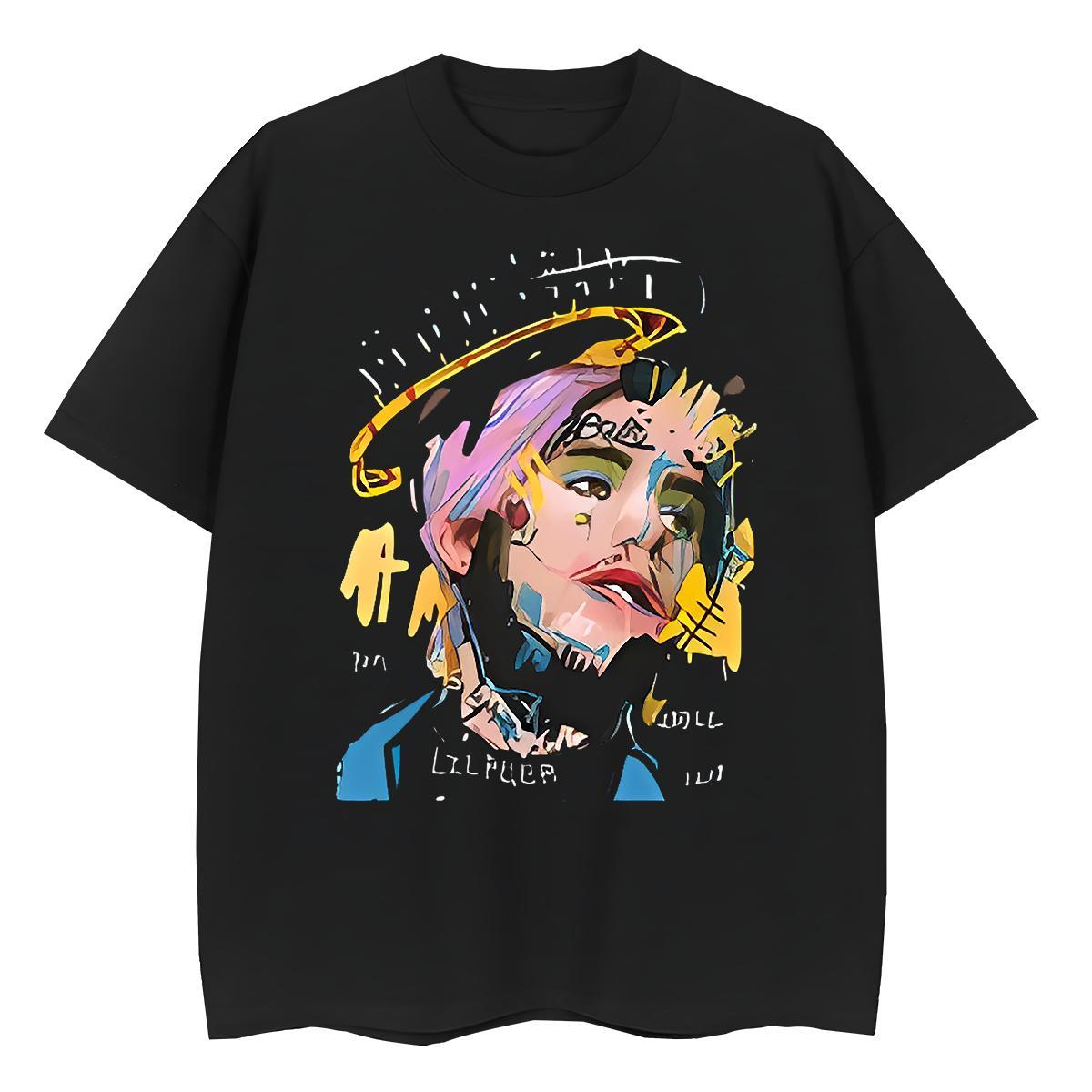 New Arrival T Shirts Women 230g Cotton Breathable Street portrait Lady T shirt Wholesale Black Oversized Polos