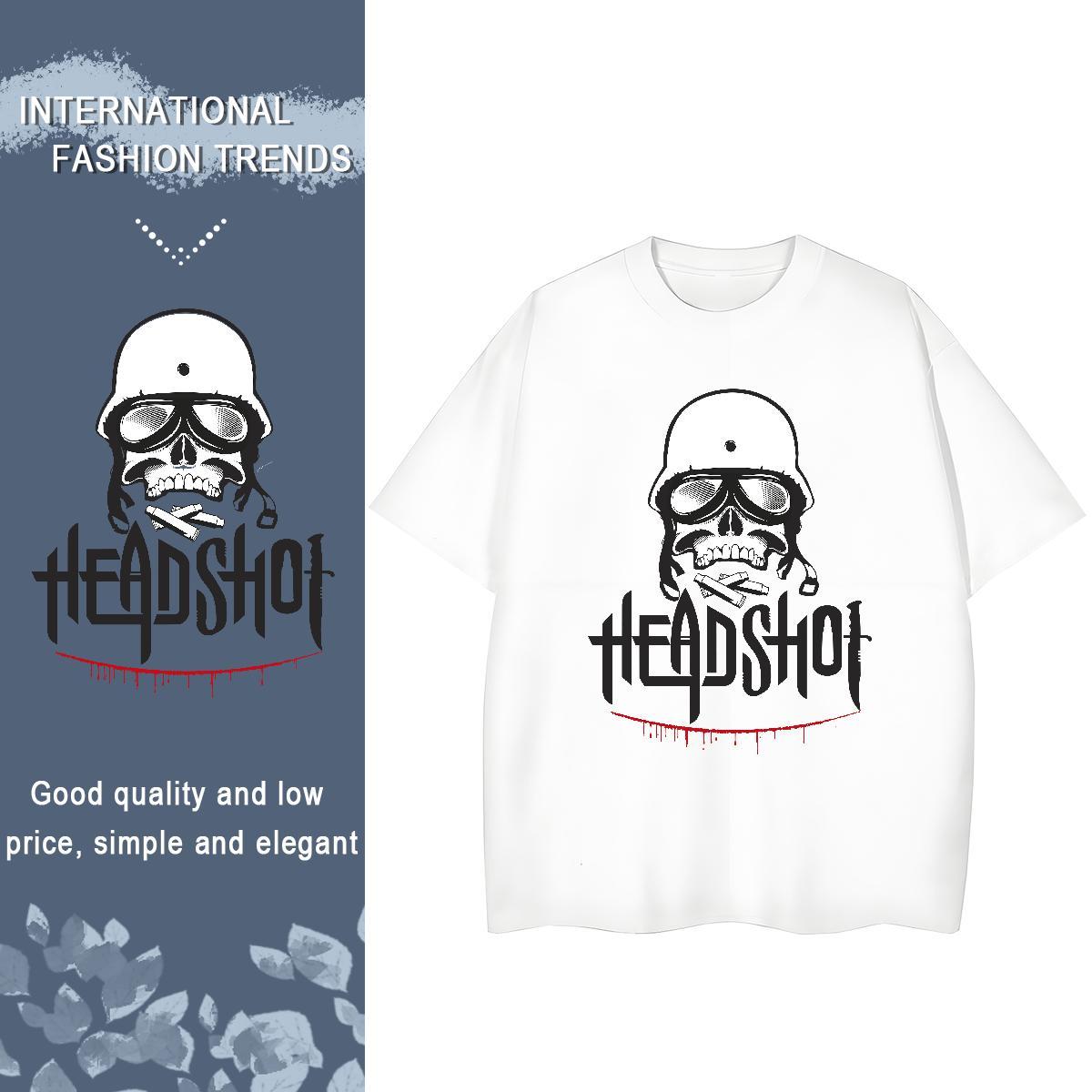 New Womens T Shirts 230g Cotton Breathable Sports Street Wear skull Women Tees 5A Custom Printing Polos